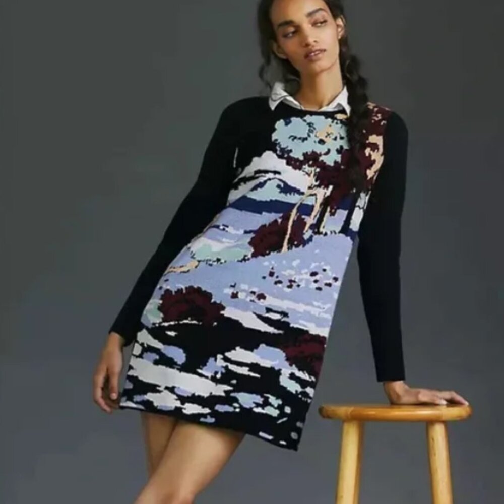 Maeve scenic sweater dress